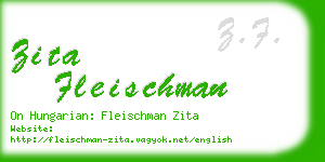 zita fleischman business card